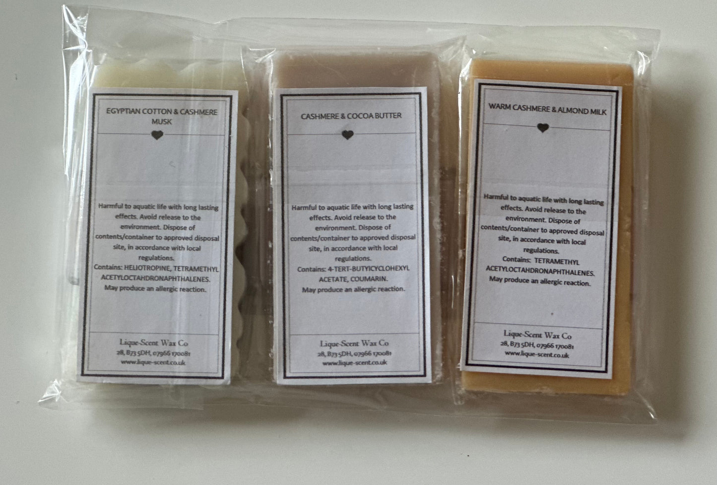 Sample Wax Melt Bars